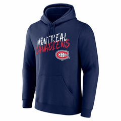 Montreal Canadiens Big & Tall Hustle Personalized Name & Number Hoodie Navy