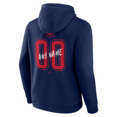 Montreal Canadiens Big & Tall Hustle Personalized Name & Number Hoodie Navy