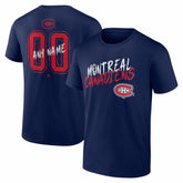 Montreal Canadiens Big & Tall Hustle Personalized Name & Number T-Shirt Navy