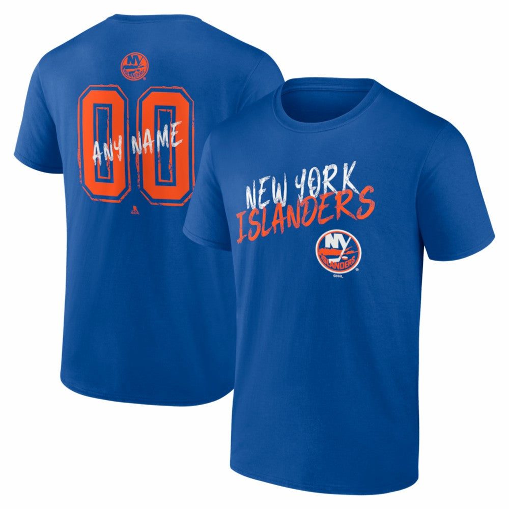 New York Islanders Big & Tall Hustle Personalized Name & Number T-Shirt Royal