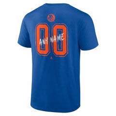 New York Islanders Big & Tall Hustle Personalized Name & Number T-Shirt Royal