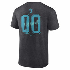 Seattle Kraken Hustle Personalized Name & Number T-Shirt Charcoal