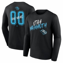 Utah Mammoth Hustle Personalized Name & Number Long Sleeve T-Shirt Black