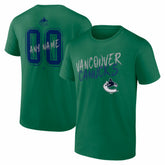 Vancouver Canucks Hustle Personalized Name & Number T-Shirt Green