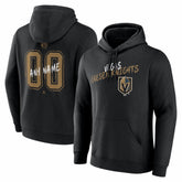 Vegas Golden Knights Big & Tall Hustle Personalized Name & Number Hoodie Black