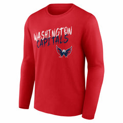 Washington Capitals Hustle Personalized Name & Number Long Sleeve T-Shirt Red