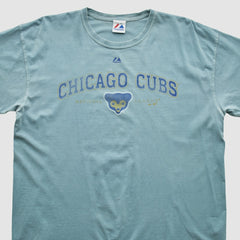 Chicago Cubs Majestic 2000s T-shirt Light Blue Vintage