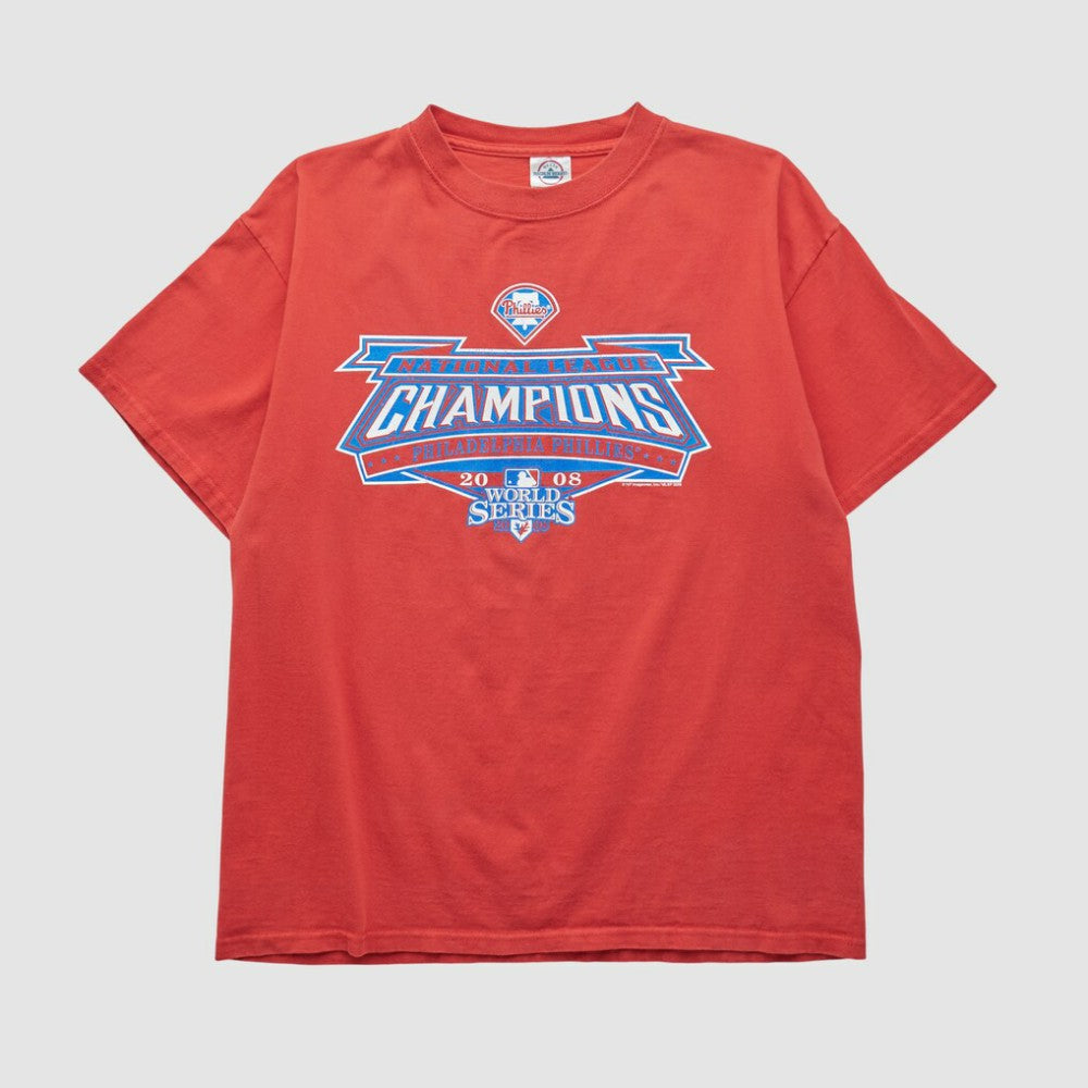 MLB World Series Delta 2008 T-shirt Red Vintage