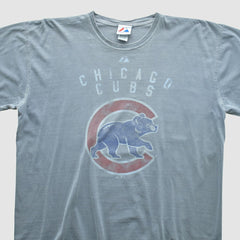 Chicago Cubs Majestic 2000s T-shirt Gray Vintage
