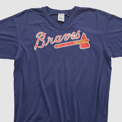 Atlanta Braves Majestic 90s T-shirt Navy Vintage