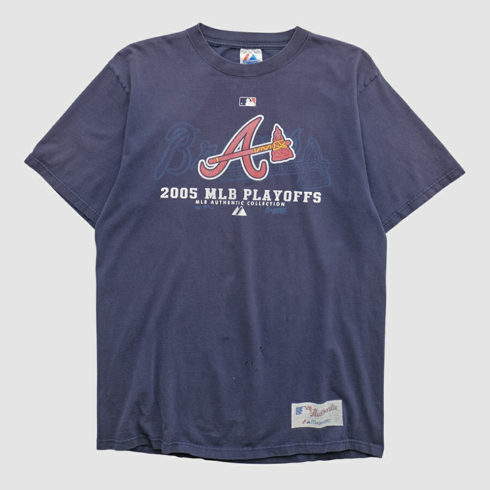 Atlanta Braves Majestic 2005 T-shirt Navy Vintage