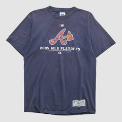 Atlanta Braves Majestic 2005 T-shirt Navy Vintage