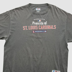 St. Louis Cardinals Majestic 2000s T-shirt Charcoal Vintage