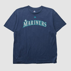 Seattle Mariners Majestic 2000s T-shirt Navy Vintage
