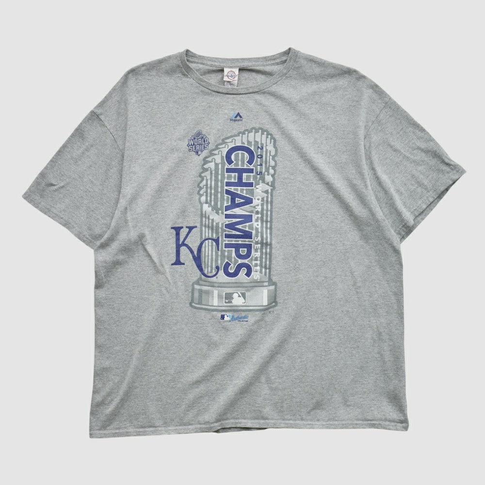 Kansas City Royals Majestic 2015 T-shirt Heather Gray Vintage