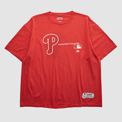 Philadelphia Phillies Majestic 2000s T-shirt Red Vintage