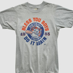 Detroit Tigers Screen Stars 1985 T-shirt Heather Gray