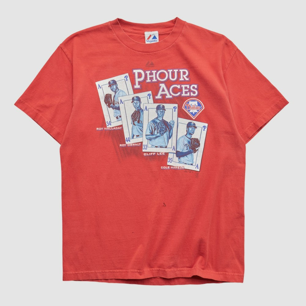 Philadelphia Phillies Majestic 2000s T-shirt Red Vintage