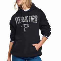 Pittsburgh Pirates Starter Women's Lace Team Lockup Fleece Hoodie Black