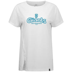 San Francisco Giants Levelwear Women's Blue Haven Influx Cornerstone T-Shirt White