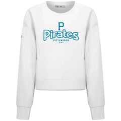 Pittsburgh Pirates Levelwear Women's Judd Cornerstone Cropped Sweatshirt White