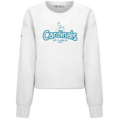 St. Louis Cardinals Levelwear Women's Judd Cornerstone Cropped Sweatshirt White