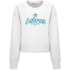Houston Astros Levelwear Women's Judd Cornerstone Cropped Sweatshirt White