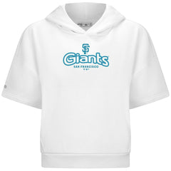San Francisco Giants Levelwear Women's Amber Short Sleeve Cornerstone Hoodie White