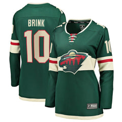 Bobby Brink Minnesota Wild Fanatics Women's Home Breakaway Jersey Green