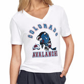 Colorado Avalanche Starter Women's Tough Puck T-Shirt White
