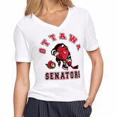 Ottawa Senators Starter Women's Tough Puck T-Shirt White