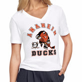 Anaheim Ducks Starter Women's Tough Puck T-Shirt White