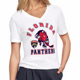 Florida Panthers Starter Women's Tough Puck T-Shirt White