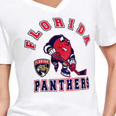 Florida Panthers Starter Women's Tough Puck T-Shirt White
