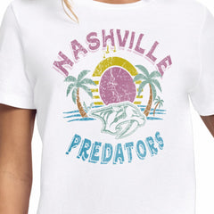 Nashville Predators Starter Women's Tonal Beach T-Shirt White