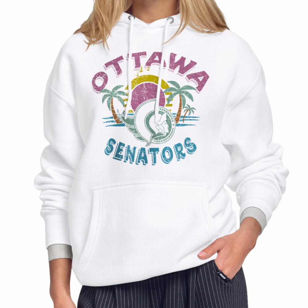 Ottawa Senators Starter Women's Tonal Beach Hoodie White