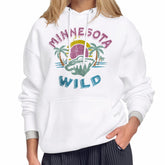 Minnesota Wild Starter Women's Tonal Beach Hoodie White