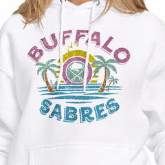 Buffalo Sabres Starter Women's Tonal Beach Hoodie White