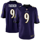 Justin Tucker Baltimore Ravens Youth Game Jersey - Purple