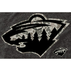 Men's Minnesota Wild Black Rink Warrior Tri-Blend T-Shirt