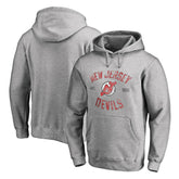 New Jersey Devils Heritage Pullover Hoodie Ash