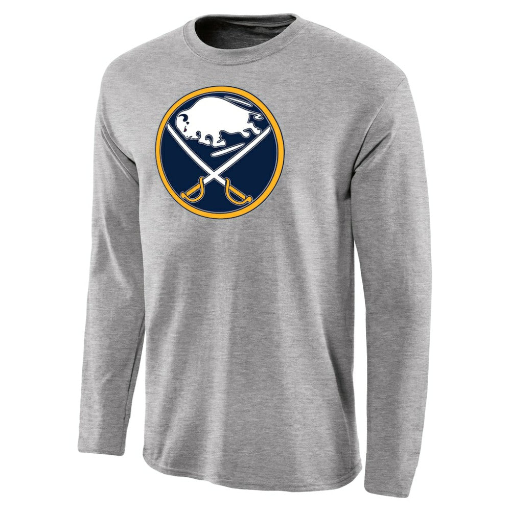 Buffalo Sabres Team Primary Logo 2 Long Sleeve T-Shirt Ash