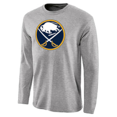 Buffalo Sabres Team Primary Logo 2 Long Sleeve T-Shirt Ash