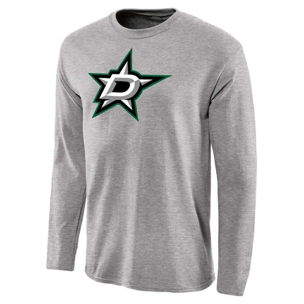Dallas Stars Team Primary Logo Long Sleeve T-Shirt Ash