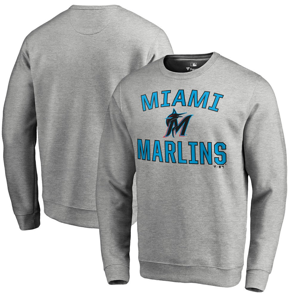 Miami Marlins Victory Arch Pullover Sweatshirt Ash