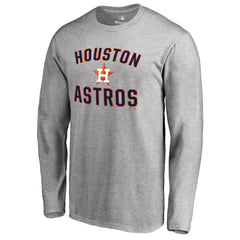Houston Astros Victory Arch Long Sleeve T-Shirt Ash