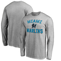 Miami Marlins Victory Arch Long Sleeve T-Shirt Ash