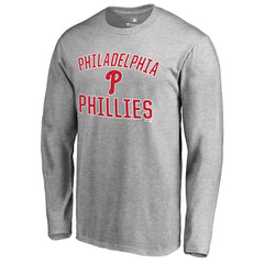 Philadelphia Phillies Victory Arch Long Sleeve T-Shirt Ash