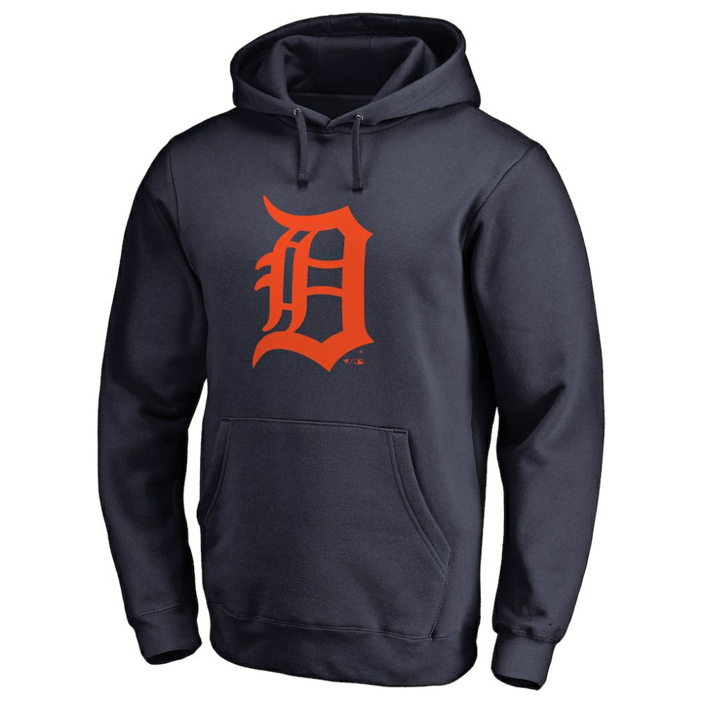 Detroit Tigers Official Logo Fitted Pullover Hoodie Navy