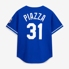 Mike Piazza Los Angeles Dodgers Cooperstown Collection Mesh Batting Practice Button-Up Jersey - Royal